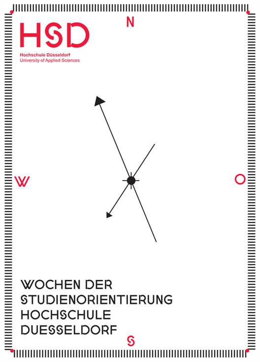 Plakat zu den Wochen der Studienorientierung Januar 2016. Es zeigt einen Kompass.